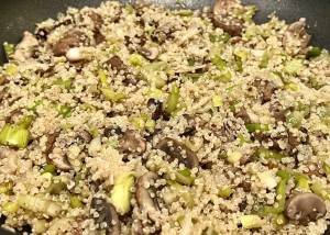 Sauté de Champignons, Poireaux et Quinoa